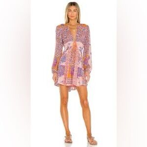 Free People Pink and Orange Floral dress L